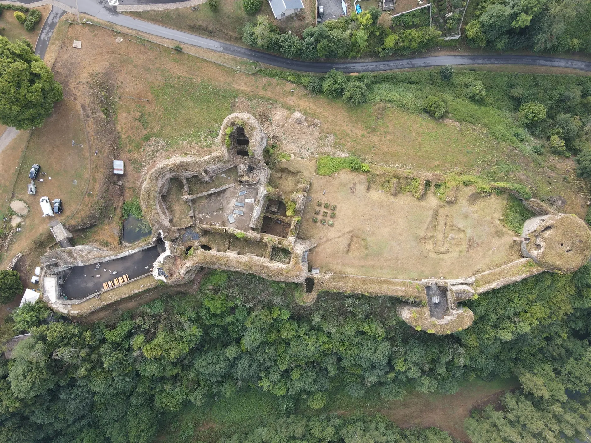 Le plan de la forteresse vu du ciel