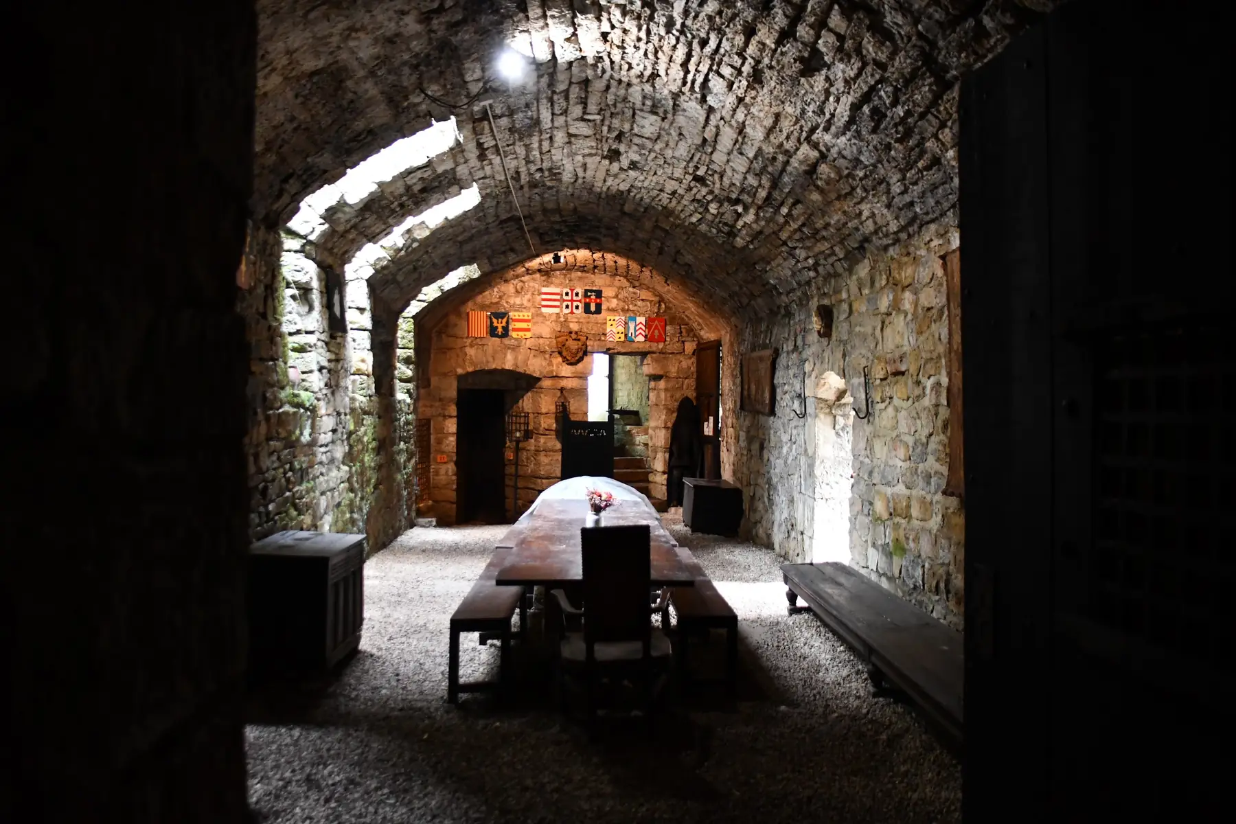 Les casemates voûtées du château
